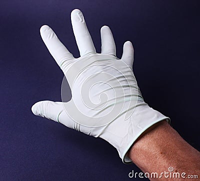 Hand in medical glove