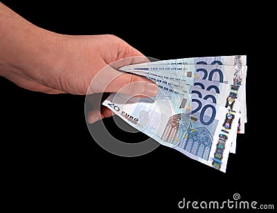 Hand with money