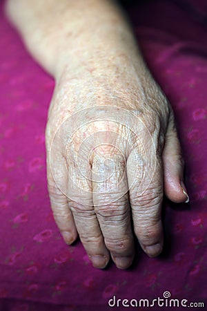 Hand of an old woman