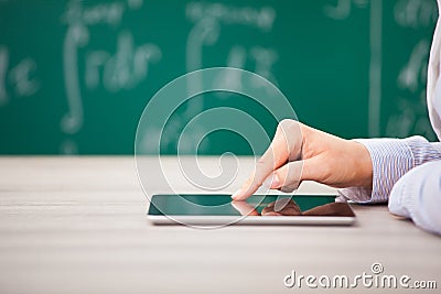 Hand over digital tablet