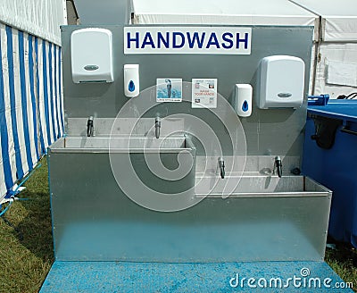 Hand wash area