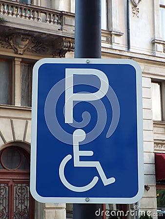 Handicap parking sign