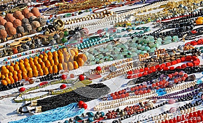 Handmade necklace of beads or wood for sale in African products