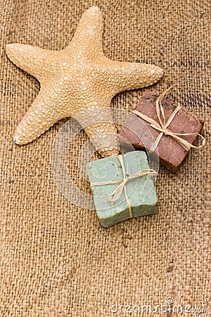 Handmade soaps and sea star