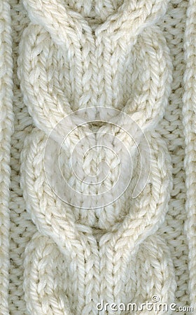 Handmade winter wool sweater, fragment, closeup.