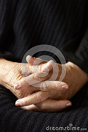 Hands of old woman