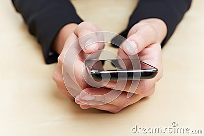 Hands on smartphone