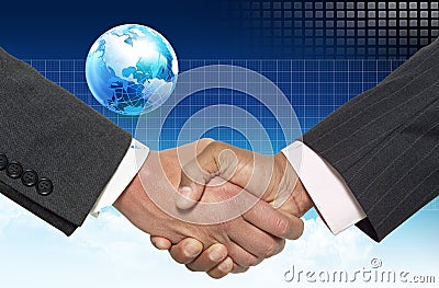 Handshake for business and world