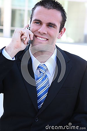 Handsome Business Man on Phone