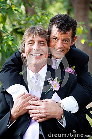 Handsome Gay Couple - Wedding Portrait