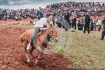 Handsome Horseman in Horse Racing