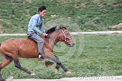 Handsome Horseman in Horse Racing