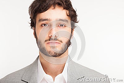 Handsome man portrait isolated on white