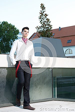 Handsome young fashion male model