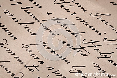 Handwritten letter