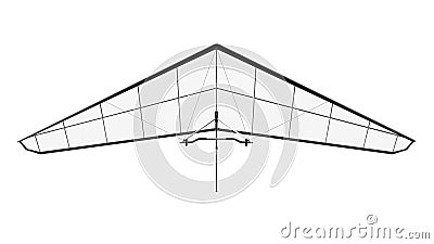 Hang Glider Isolated on White Background