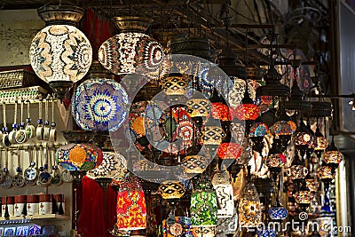 Hanging lanterns , Grand Bazaar, Istanbul, Turkey