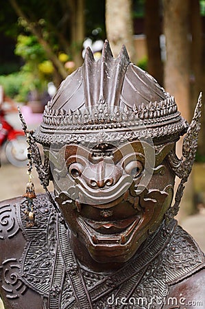 Hanuman, the king of monkeys in the Ramayana