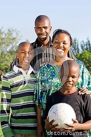 Happy african family