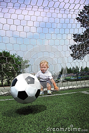 Boy play in soccer