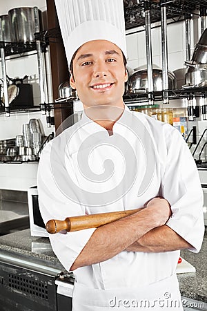 Happy Chef Standing With Arms Crossed