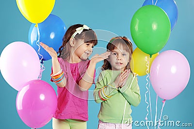 Happy colorful children