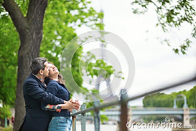 Happy couple in Paris