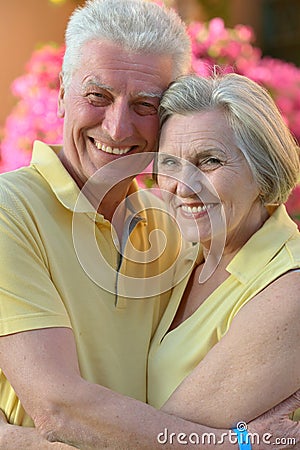 Happy elder couple