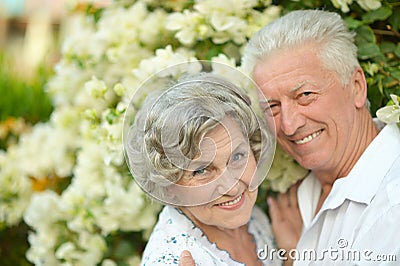 Happy elder couple