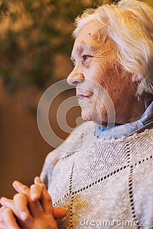 Happy elder woman portrait