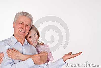 Happy elderly couple