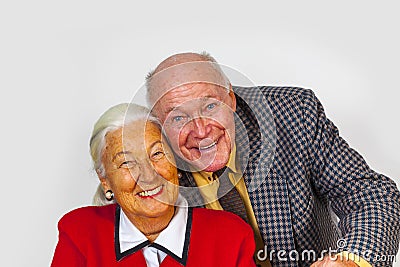 Happy elderly couple enjoy life