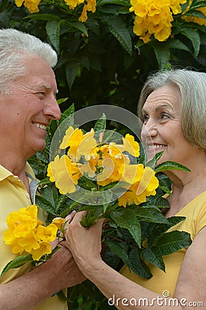 Happy elderly couple