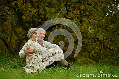 Happy elderly couple