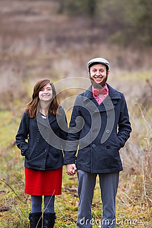 Happy Engaged Couple Portrait