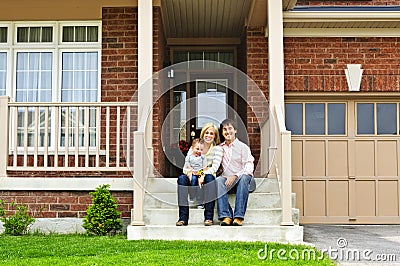 Happy family at home