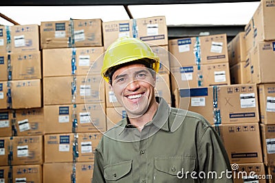 Happy Foreman At Warehouse