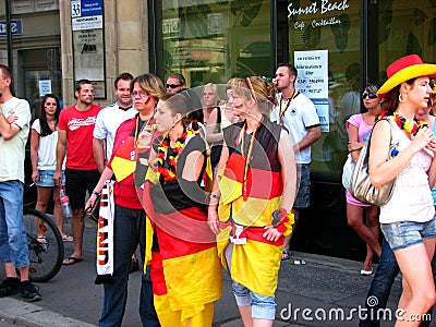 Happy German Gals after the football world cup victory