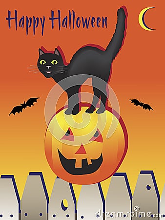 Happy Halloween Black Cat