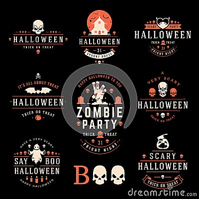 happy halloween label