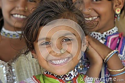 Happy Indian Village girl