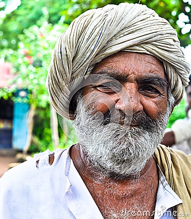 Happy Indian villager