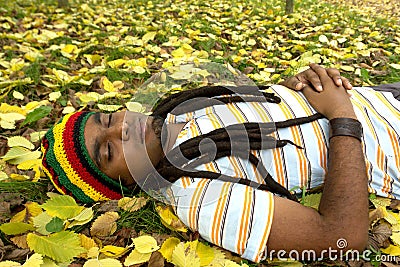 Happy Jamaican sleeping
