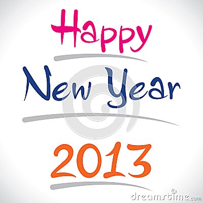 Creative Design on Happy New Year 2013 Creative Design Royalty Free Stock Photography