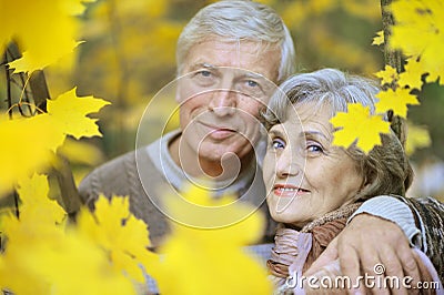 Happy old couple