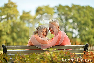 Happy old couple