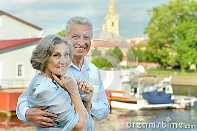 Happy old couple