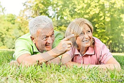 Happy old people relaxed