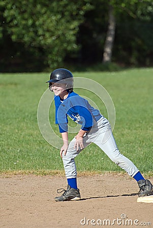 Happy player on 3rd base.