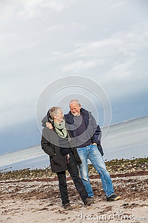 Happy senior couple elderly people together